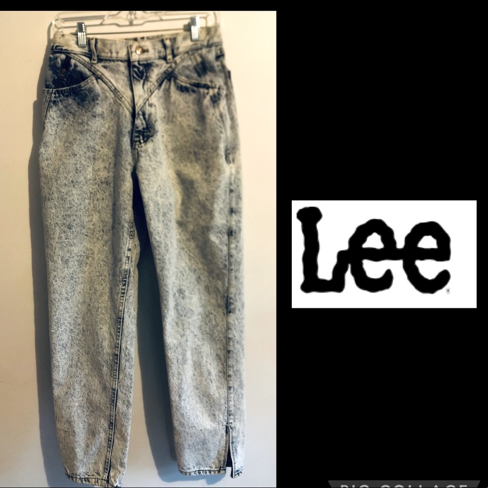 Vintage High Waisted Acid Wash Lee Jeans